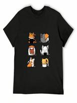 Cute Sushi Cats T-Shirt For A Boy Baggy Shirts Essential T Shirt Basketball Graphic Tees Plain T Shirts unisex S