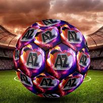 1pc AZ POSTERIndoor Soccer Ball Colorful All Ages Machine Stitched PVC Competition Ready Durable High-Bounce HE3