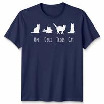 Un Deux Trois Cat Cats Animals Mens T-Shirt Womens Tee Graphic Tee Feline 3XL