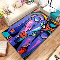 Picasso Abstract Realism Painting Artistic Rug for Bedroom Floor Mat Carpet Living Room Home Decor Rug Soft Flannel Mat Area Rug 40x60cm 16x24 inch