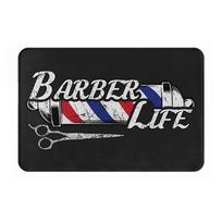 Barber Shop Sign Entrance Non-slip Doormat Floor Mat Antiwear Carpet Rug for Kitchen Entrance Home Bedroom Footpad Mats 40x60cm