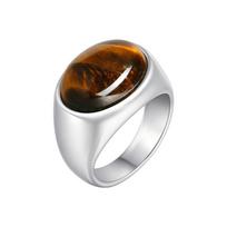 Jewelry Glaze Ring Vintage Oval Finger Ring Aesthetic Stone Eye Ring  Party Favors StyleA Brown