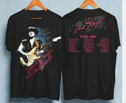 Vaughan Ray Stevie 1990 Tour Step Vintage T-Shirt Black Size Unisex Concert fans S