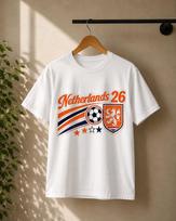 Retro Netherlands Soccer Cup T-Shirt, 90s World Cup 2026 Team Graphic Tee XL