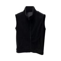 Men Polar Fleece Vest Coat with Pockets Stand-Up Collar Sleeveless Zipper Placket Soft Warm Base Waistcoat 2XL