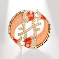 Bo Xin Yun High-End Carp Brooch: Personalized Pearl & Goldfish Corsage Pin