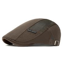Men's Summer Mesh Breathable Beret - British Newsboy Flat Cap with Sun Protection Adjustable