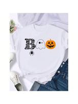 Pumpkin Face Lovely Happy Halloween Thanksgiving Fashion Clothing Fall Festival Wounisex Female T-Shirts Print T Top Graphic Tee S