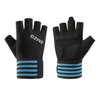 Unisex Fitness Gloves, Half Finger, Non-slip, Breathable, with Extended Wrist Guard for Machine Training and Dumbbell Use