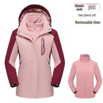 Men's Windproof Waterproof Fleece-Lined Outdoor Mountaineering Jacket, Couple Style L