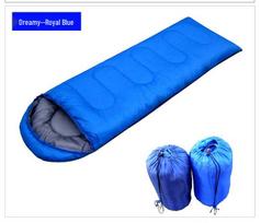 Green Adult Winter Camping Sleeping Bag - Egg Shape, Hollow Cotton, Envelope Style. 210x75cm