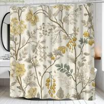 1pc Bathroom Shower Curtain, Autumn Leaves Collection, Anniversary Shower Curtain, Includes 12 Hooks, 180x180cm Bathroom Curta (as the picture,90x180cm35x71in)