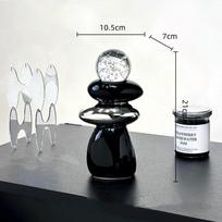 Ceramic Handicrafts Pile Pebbles Geometric Crystal Balls Stacked Stone Statue Decorative Figurines Home Decoration Accessories