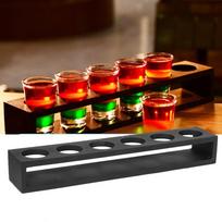 Wooden Cup Holders Stand 6 Holes Shot Glass Holder Reusable Wine Glass Rack  Wedding