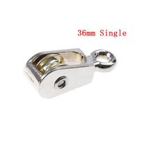 100-180KG 36/52mm Single/Double Pulley Rope Pulley Roller Metal Sheave Zinc Alloy Fixed Pulley Crown Block &Tackle Lifting Wheel