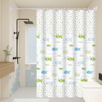 1pc Ocean Cute Tropical Fish Shower Curtain Waterproof PEVA Beach Bathroom Accessories Personalized Design (as the picture,80*180cm)