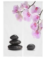 Zen Stone Bamboo Door Curta Entrance Hanging Half-Curtain Japanese Style Bedroom Partition Drapes Kitchen Doorway Curta 70x120cm