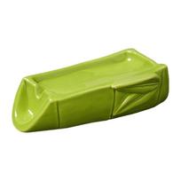 Ceramic Panda Soap Dish Cute Soap Rack Green Self Draining Soap Holder  Bathroom Style 1