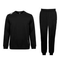 Skechers Autumn And Winter Round Neck Fleece Thick Knitted Long Sleeve Long Pants Two-Piece Casual Sports Suit Unisex suit P425M233-0018+L324M154-0018 S