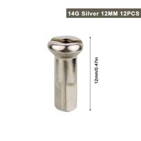 12PCS Brass Spoke Nipples 14G 13G 12G MTB Road Bicycle E-bike Scooter Rim Caps CU Nuts Copper Parts Coated Silver or Black