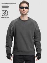 Men's Winter Plus Velvet Fleece Jacket, Windproof Warm Ski Inner Layer 4XL (95-105 kg)