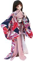 [Petite Marie] 13 DD DDS Compatible Formal Kimono 9-Piece Set (Uchikake, Kimono, Undergarment, Obi, Obiage, Obijime, 2 Koshihimo, Fur Trim, Tabi)