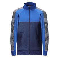 Men's Color Block Zip-Up Stand Collar Sports Jacket - Long Sleeve, Casual Wear for Spring & Autumn 4X-Large