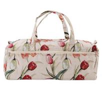 DIY Women's Hand Luggage Tulip Flower Knitting Tool Storage Bag Knitting Needles Storage Bag  Women raudona
