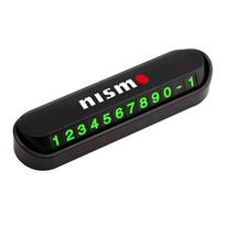 ABS Car Temporary Parking Card Hidden Switch Phone Number Card For Nissan GTR NISMO Qashqai Patrol X-trail Tiida Navara Sylphy
