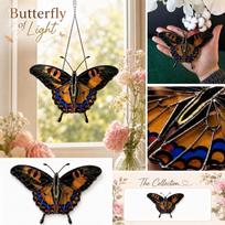 Butterfly Window Suncatcher Acrylic Stained Glass Decorative Hanging Ornament for Home Indoor Outdoor Decoration Unique Design one size ruda