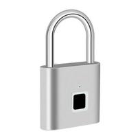 Beraktis Išmanusis USB Įkrovimo Pirštų Atspaudų Užraktas Išmanusis Pakabinamas Užraktas Vandeniui Atsparus Durų Užraktas 0.3 sek. Atrakinimas Nešiojamas Apsaugos nuo Vagystės Pakabinamas Užraktas Cinkas