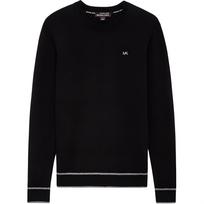 Michael Kors White Striped Decorative Long Sleeve Sweatshirt Men tops Black OR1602H230-001 S