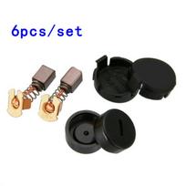 3 Pairs Carbon Brushes Cap Cover Kit Angle Grinder Parts For BGA450 BGA452 DGA452 GA400 BGA402 Power Tools China Mainland
