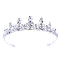 Water Drop Shape Queen Princess Crown Zinc Zinc Alloy Wedding Tiaras Decorations Headband Bridal Crown  Adult