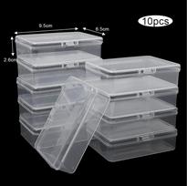 10PCS Transparent Plastic Card Storage Box,Durable Playing Cards Organizer Case for Poker Board Games,Chess and Card Storage Box