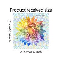 Sunflower Sun Catcher Stickers Self Adhesive Suncatcher Rainbow Maker Window Wall Decal for Bedroom Home Decor įvairiaspalvis
