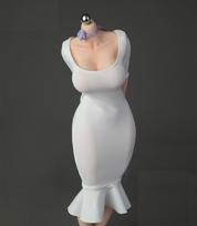 [TOYBARJAPAN] 16 Action Figure ICE TOYS ic1026 Beautiful Woman Mermaid Evening Gown Stretch Bodycon Dress (Figure not included) (White)