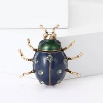 Classic Enamel Ladybug Brooches for Women Rhinestone Insect Pins Event Party New Gifts Backpack Decoration Clothes Accessories