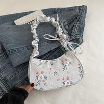 Bow Sweet Canvas Bag Flower Pattern Lovely Tote Bag Cute Printing Shoulder Bag  Student