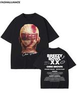 Chris Brown Tag T-shirt Breezy Bowl XX Tour 2025 T-Shirts Men Harajuku O-Neck Short Sleeve T Shirt Oversized Unisex Harajuku high quality 4XL