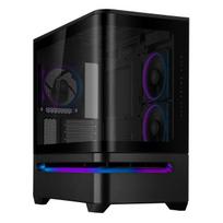 ASUS Prime AP202 ARGB Micro-ATX PC Case, Curved Glass Panel, Supports GPUs up to 420mm, PRIME AP202 TG ARGB BLACK (Authorized Japanese Distributor