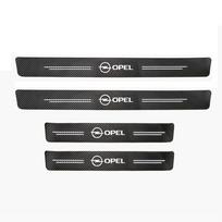 4pcs car stickers door sill strips pedals carbon fiber decorative strips For Opel Astra G H J F K Insignia Vectra C D Zafira