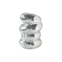 Silver Disco Ball Spiral Vase Plastic Mirror Vase Modern Glass Tiles Flower Bottle  Bedroom sidabras