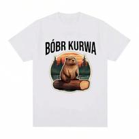 Bober Kurwa Bobr T-Shirt Funny Meme Graphic  Wounisex Fashion Hip Hop Short Sleeve Loose T-Shirts  Comfort T Shirt S įvairiaspalvis