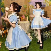 Princess Alice on The Run Blue Dress Maid Dress Maid Dress Halloween Costume French Sweet Age Reduction S