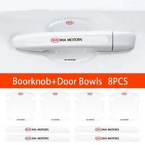 8PCS For KIA  Rio Ceed Picanto Sorento Car Door Bowl Handle Anti-scratch Protection Stickers Transparent Anti-Collision Strip