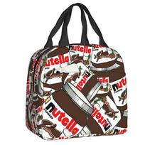 Custom N-Nutellas Pattern Classic Lunch Bag Men Women Cooler Warm Insulated Lunch Boxes for Adult Office 22x20x13cm