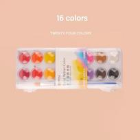 8/12/18/28/36/48 Watercolor Paint Set with Water Brush Pen Solid Painting Pigment Set Plastic Box Watercolor Pigment School