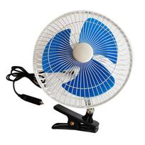 12/24V Car Mini Fan 180 Degree Rotating Adjustable Cooling Low Noise Strong Wind Vehicle Wind Air Cooler Conditioner Fans 8 Inches