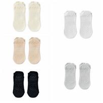 5Pairs Breathable Anti-Slip Fitness Socks Simple Short Tube Socks Yoga Socks Women  Women Style A